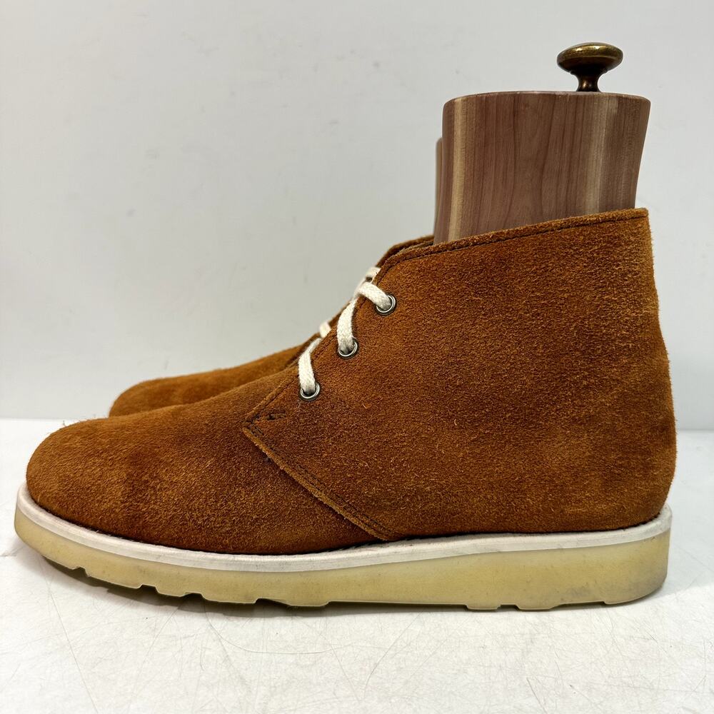 VGUC Rancourt & Co x Helm Suede Roughout Boots Wedge Sole Made in Maine USA 8 D